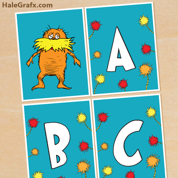FREE Printable Dr. Seuss Lorax Alphabet Banner Pack FREE Printable Dr. Seuss Lorax Alphabet Banner Pack
