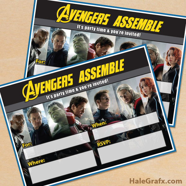 FREE Printable Marvel Avengers Party Invitation FREE Printable Marvel Avengers Party Invitation