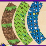 FREE Printable Minecraft Cupcake Wrappers FREE Printable Minecraft Cupcake Wrappers