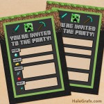 FREE Printable Minecraft Birthday party Invitation FREE Printable Minecraft Birthday party Invitation