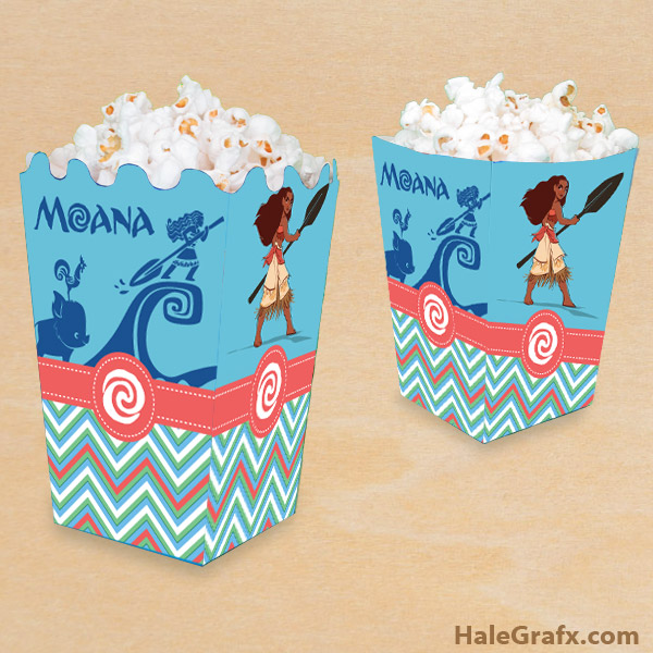 FREE Printable Moana Popcorn Box FREE Printable Moana Popcorn Box