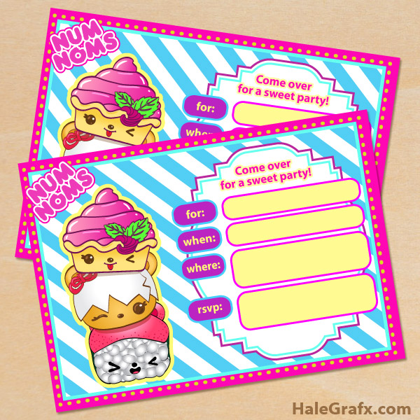 FREE Printable Num Noms Party Invitation FREE Printable Num Noms Party Invitation