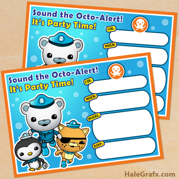 FREE Printable Octonauts Birthday Invitation FREE Printable Octonauts Birthday Invitation