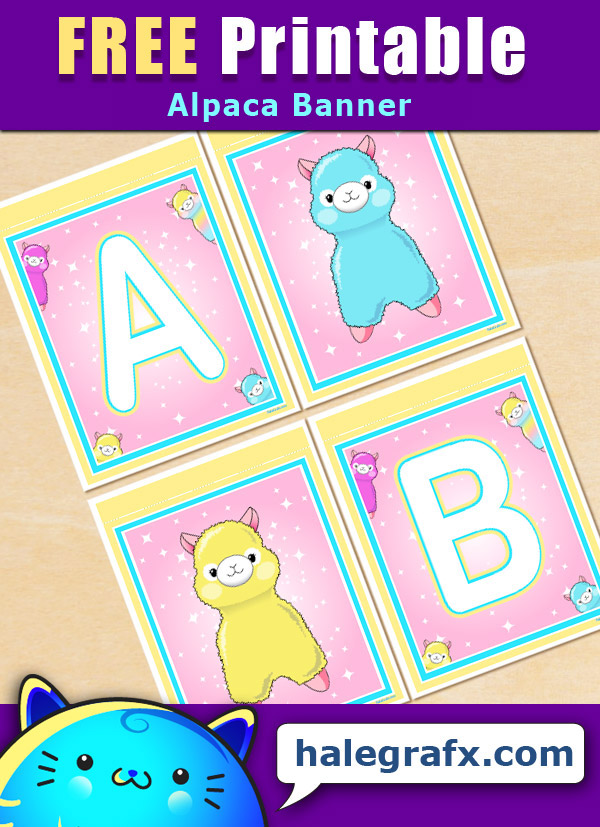 FREE Printable Alpaca Alphabet Banner Pack FREE Printable Alpaca Alphabet Banner Pack