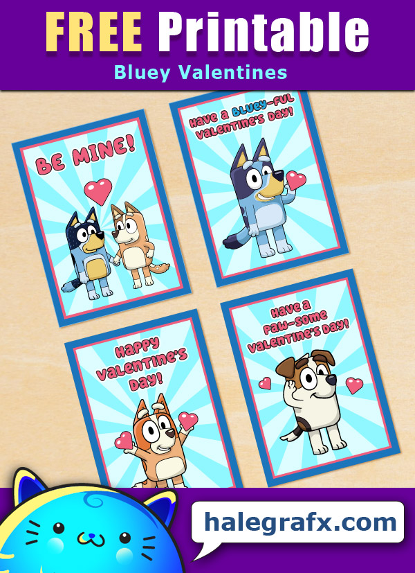 FREE Printable Bluey Valentines FREE Printable Bluey Valentines