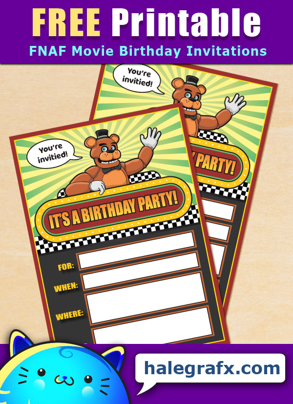 Free Printable Five Nights at Freddy's Movie Party Invitations Free Printable Five Nights at Freddy's Movie Party Invitations