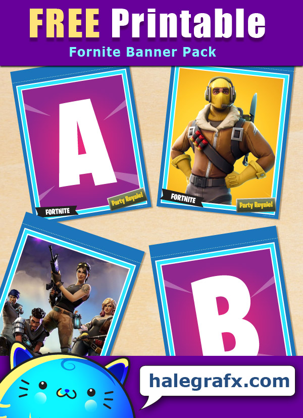 FREE Printable Fortnite Alphabet Banner Pack FREE Printable Fortnite Alphabet Banner Pack