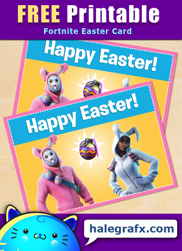 FREE Printable Fortnite Easter Greeting Card FREE Printable Fortnite Easter Greeting Card
