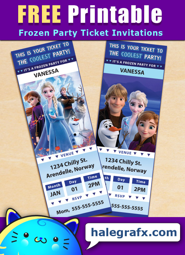 FREE Printable Frozen Ticket Party Invitations FREE Printable Frozen Ticket Party Invitations