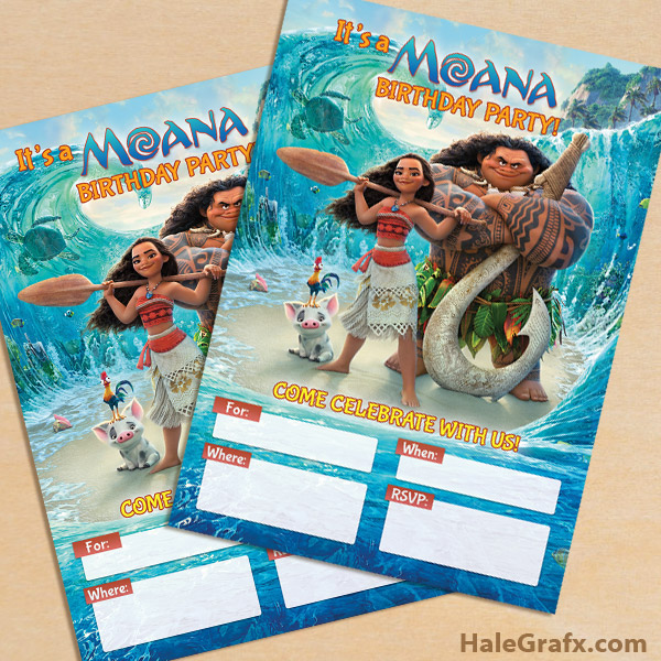FREE Printable Disney Moana Party Invitation FREE Printable Disney Moana Party Invitation