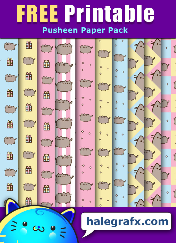FREE Printable Pusheen Digital Paper Pack FREE Printable Pusheen Digital Paper Pack