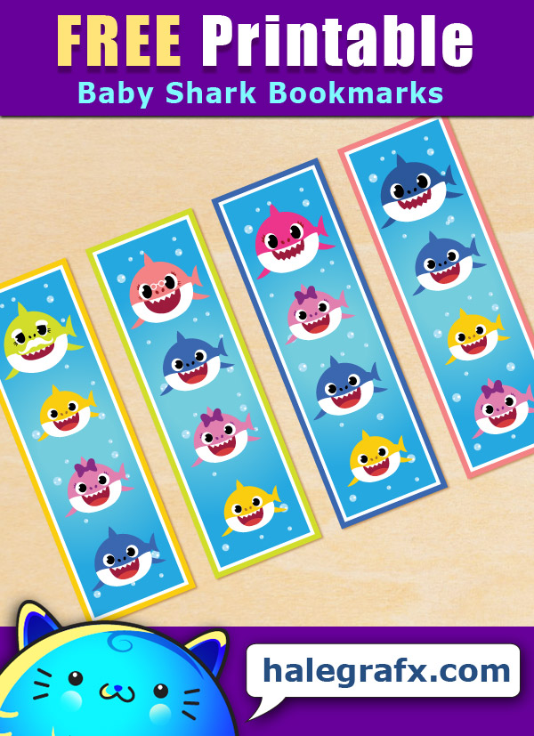 FREE Printable Baby Shark Bookmarks FREE Printable Baby Shark Bookmarks
