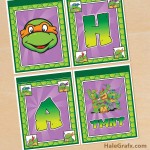 FREE Printable Retro TMNT Ninja Turtle Birthday Banner