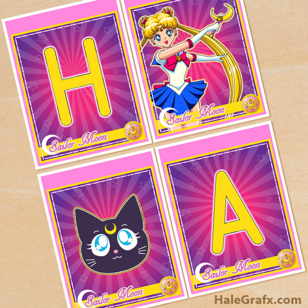 FREE Printable Sailor Moon Birthday Banner FREE Printable Sailor Moon Birthday Banner