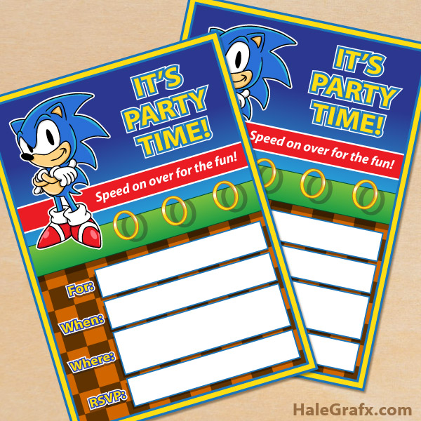 FREE Printable Sonic the Hedgehog Party Invitation FREE Printable Sonic the Hedgehog Party Invitation