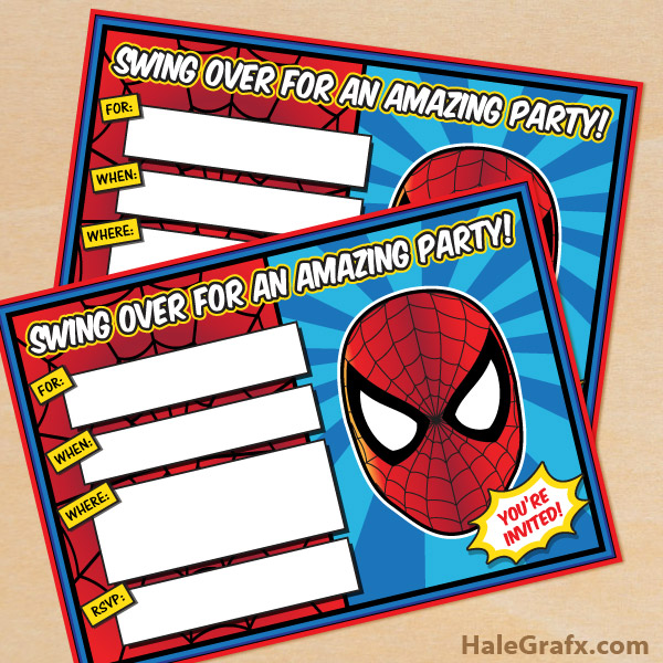 FREE Printable Spider-man Birthday Invitation FREE Printable Spider-man Birthday Invitation
