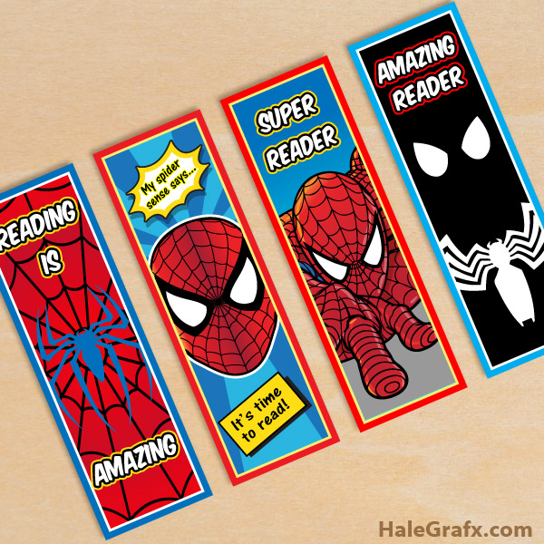 FREE Printable Spider-man Bookmarks FREE Printable Spider-man Bookmarks