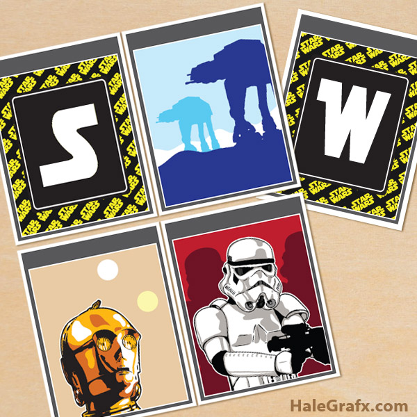 FREE Printable Star Wars Alphabet Banner Pack FREE Printable Star Wars Alphabet Banner Pack