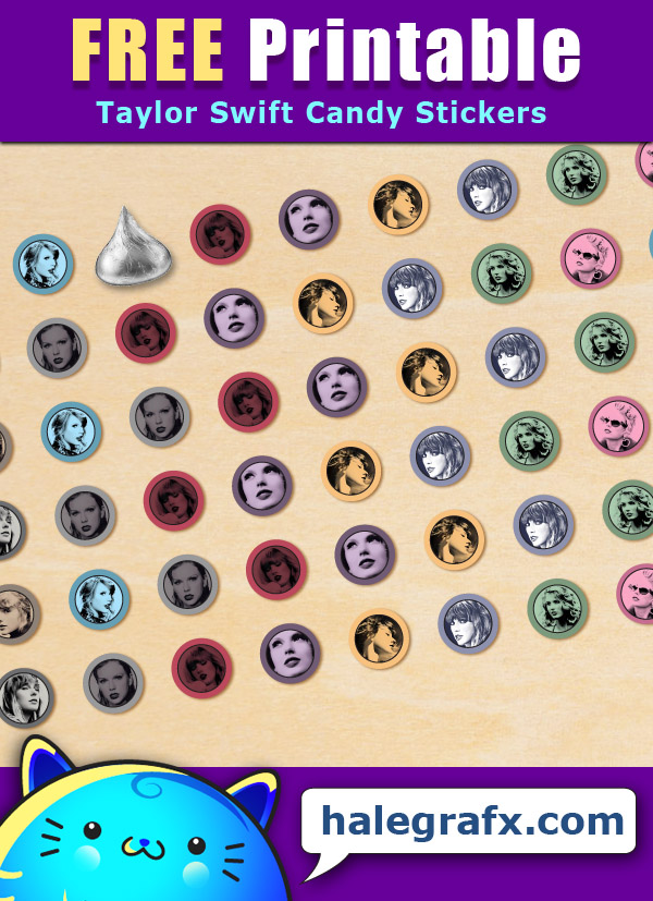 FREE Printable Taylor Swift Candy Stickers FREE Printable Taylor Swift Candy Stickers