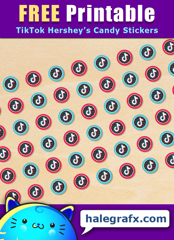 FREE Printable TikTok Candy Stickers FREE Printable TikTok Candy Stickers