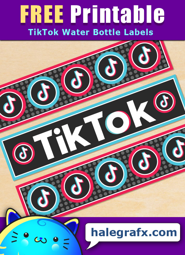 Free Printable Tiktok Themed Water Bottle Labels Free Printable Tiktok Themed Water Bottle Labels