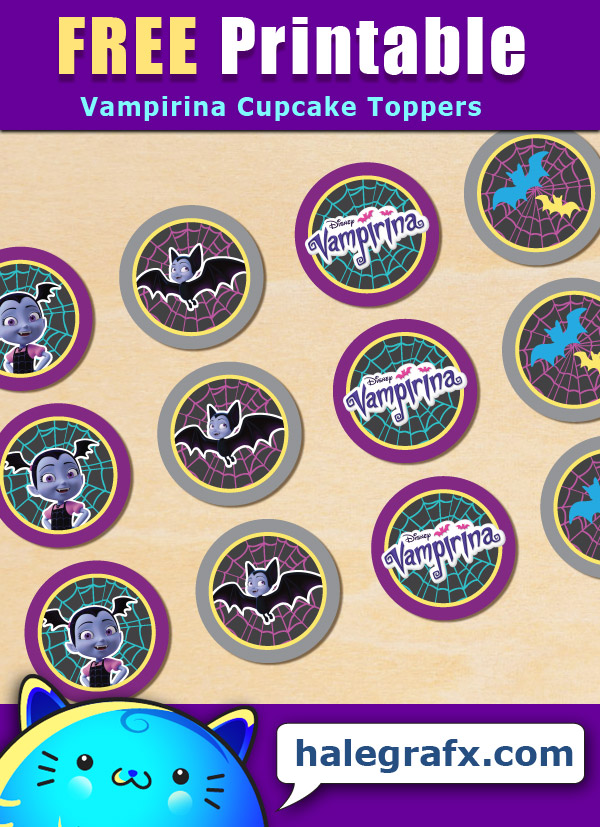 FREE Printable Vampirina Cupcake Toppers FREE Printable Vampirina Cupcake Toppers