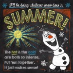 FREE Printable Frozen Olaf Chalkboard Art