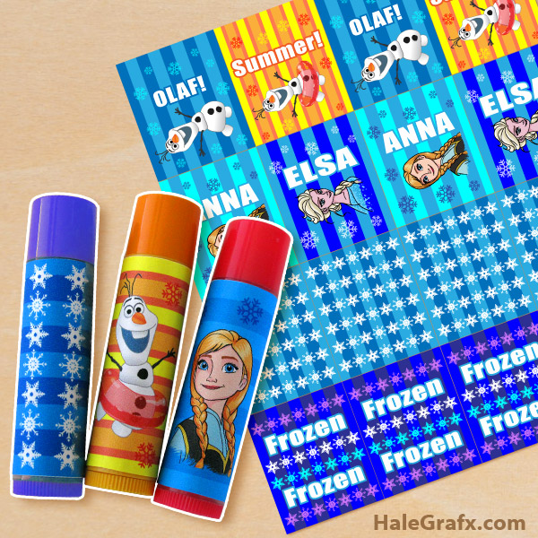 FREE Printable Frozen ChapStick Labels FREE Printable Frozen ChapStick Labels