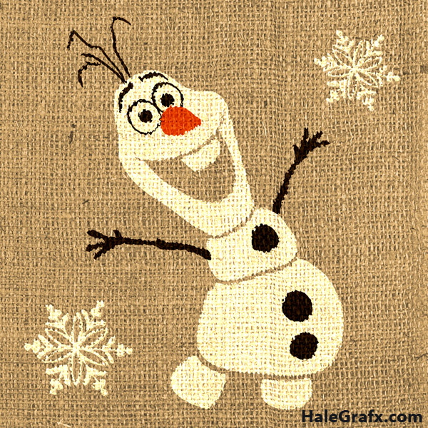 FREE Printable Frozen Olaf Burlap Art FREE Printable Frozen Olaf Burlap Art