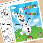 FREE Printable Frozen Olaf Easter poster and Coloring Page FREE Printable Frozen Olaf Easter poster and Coloring Page