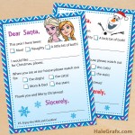 FREE Printable Frozen Letters to Santa Claus FREE Printable Frozen Letters to Santa Claus
