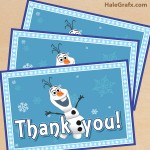 FREE Printable Frozen Thank You Card with Olaf FREE Printable Frozen Thank You Card with Olaf
