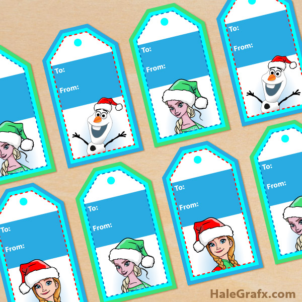 FREE Printable Christmas Frozen Gift Tags FREE Printable Christmas Frozen Gift Tags