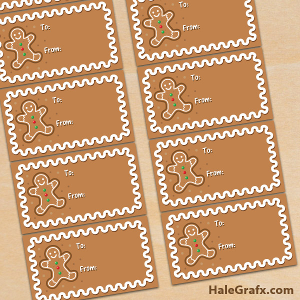FREE Printable Christmas Gingerbread Gift Tags FREE Printable Christmas Gingerbread Gift Tags