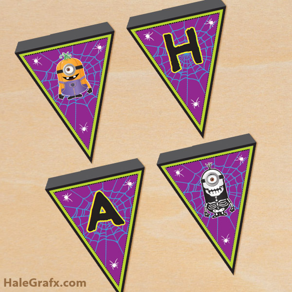 FREE Printable Halloween Minions Banner FREE Printable Halloween Minions Banner