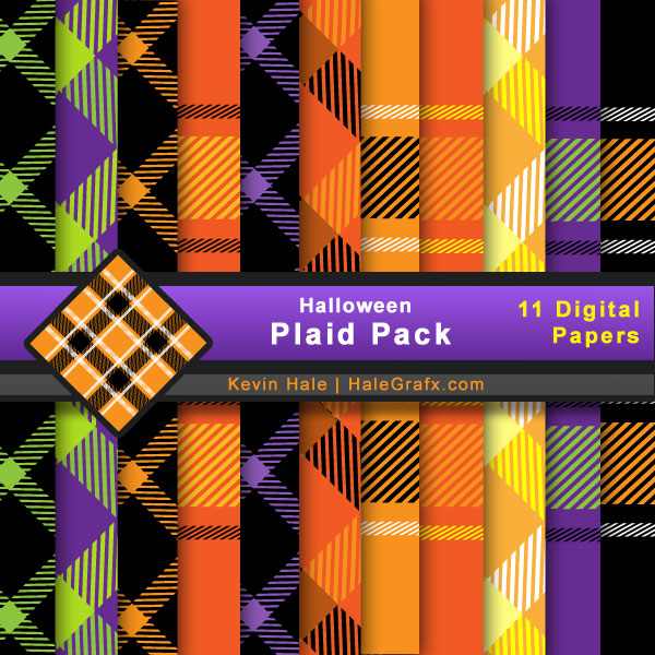 FREE Halloween Plaid Digital Paper Pack FREE Halloween Plaid Digital Paper Pack
