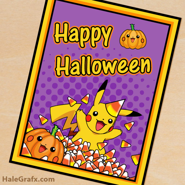 FREE Printable Halloween Pokémon Poster FREE Printable Halloween Pokémon Poster