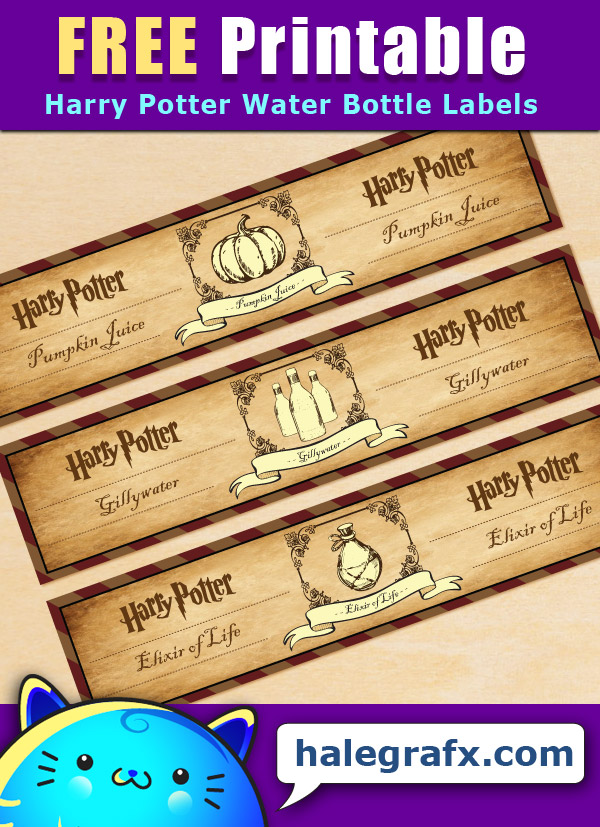 Free Printable Harry Potter Water Bottle Labels Free Printable Harry Potter Water Bottle Labels