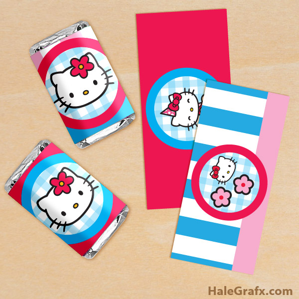 FREE Printable Hello Kitty Mini Candy Bar Wrappers FREE Printable Hello Kitty Mini Candy Bar Wrappers
