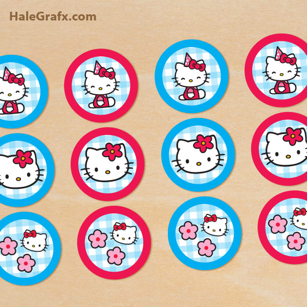FREE Printable Hello Kitty Cupcake Toppers FREE Printable Hello Kitty Cupcake Toppers