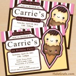 FREE Printable Ice Cream Party Invitation