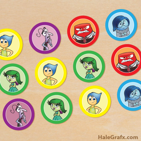 FREE Printable Disney Pixar Inside Out Cupcake Toppers FREE Printable Disney Pixar Inside Out Cupcake Toppers
