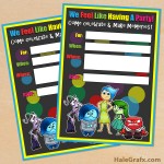 FREE Printable Disney Pixar Inside Out Birthday Invitation