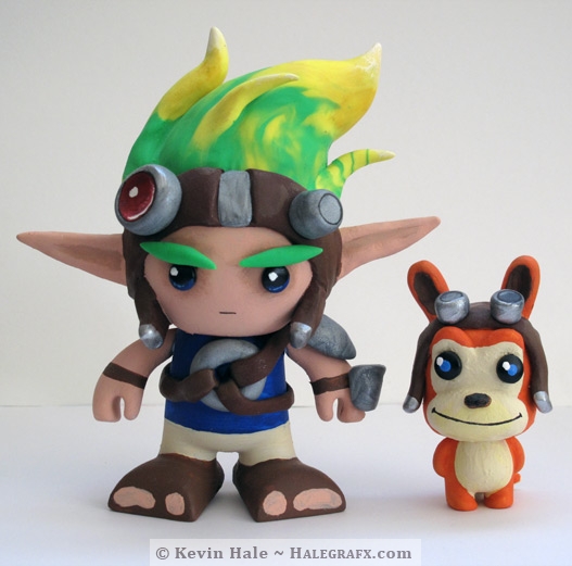 Jak and Daxter figures using Color blanks Jak and Daxter figures using Color blanks