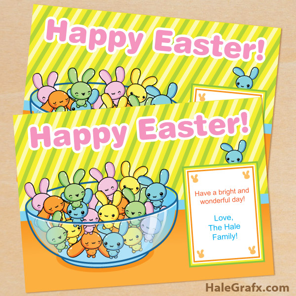 FREE Printable Easter Jelly Bean Bunny Card FREE Printable Easter Jelly Bean Bunny Card