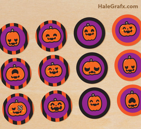 FREE Printable Halloween Pumpkin Cupcake Toppers FREE Printable Halloween Pumpkin Cupcake Toppers