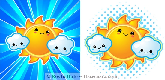 kawaii sun and clouds illustration for zazzle products kawaii sun and clouds illustration for zazzle products