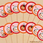 FREE Printable Ladybug Cupcake Toppers