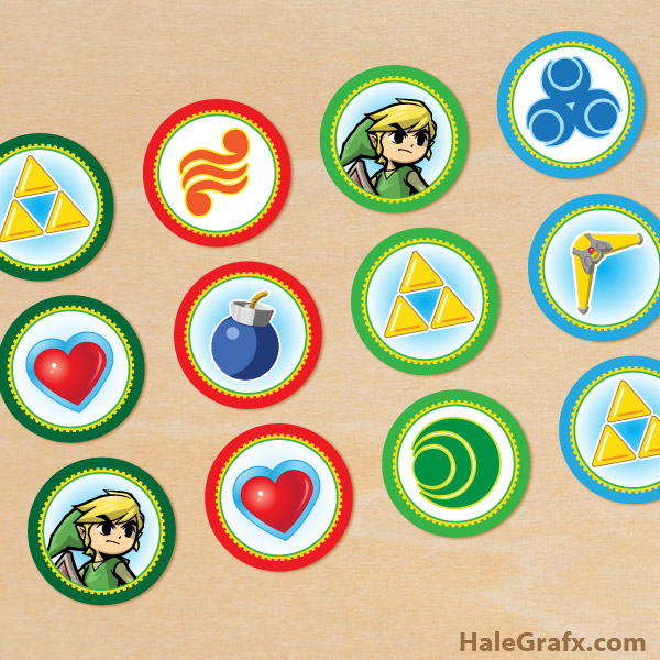 FREE Printable Legend of Zelda Cupcake Toppers FREE Printable Legend of Zelda Cupcake Toppers