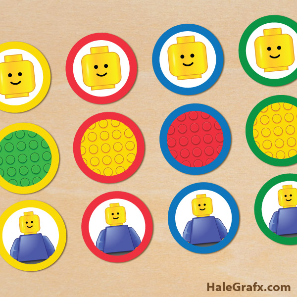 FREE Printable LEGO Building Blocks Cupcake Toppers FREE Printable LEGO Building Blocks Cupcake Toppers